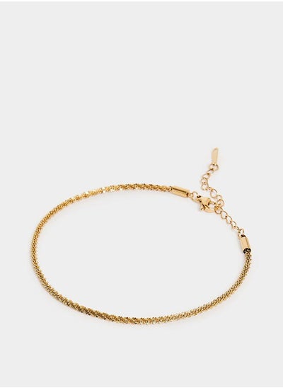 اشتري Textured Metal Chain Anklet في السعودية