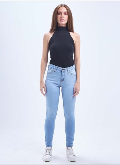 اشتري High-Waist Light Blue Skinny Jeans. في مصر