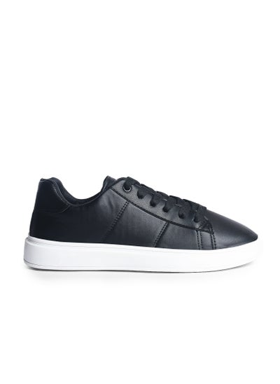 Buy Men's Minimalist Lace-up Black Flat Sneakers in Egypt