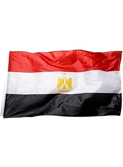 اشتري علم مصري وطني اكسترا لارج 90×145سم لدعم المشجعين، ثقب ممتاز، للأحداث والمهرجانات الوطنية، من القماش ،لا تشمل سارية العلم في مصر