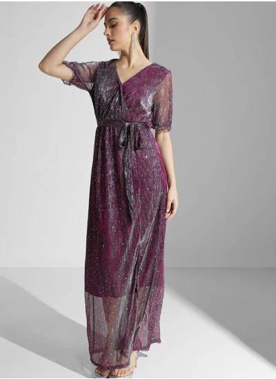 Buy Shimmer Wrap Dress in Saudi Arabia