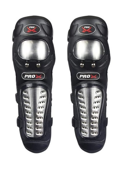 اشتري Stainless Knee Pads Motorcycle Motocross Skiing Cycling Protective Gear Knee Protector Pad Guard Sports Armor Kit في الامارات