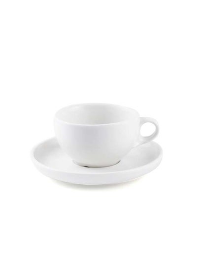 Buy Ivory Porcelain Coffee Cup & Saucer 100 ml in UAE