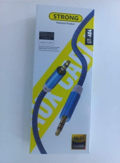 Buy 3.5 AUX Audio Strong Cable 1.2M Compatible With All Devices in Egypt