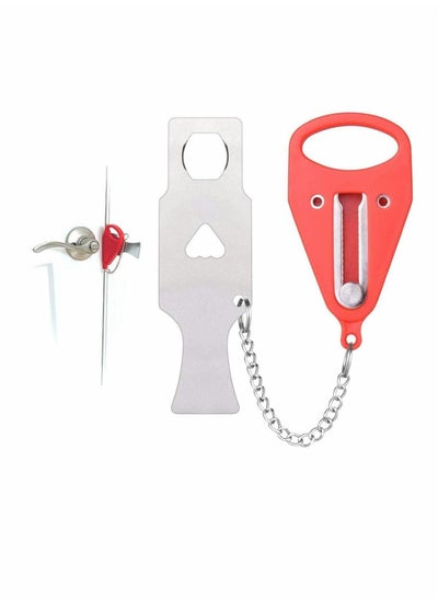 Buy Portable Door Lock Travel Lock Solid Heavy Duty Lock Perfect for Traveling, Hotel, Home,Apartment,School, Prevent Unauthorized Entry Add Extra Lock for Additional Safety and Privacy in Saudi Arabia