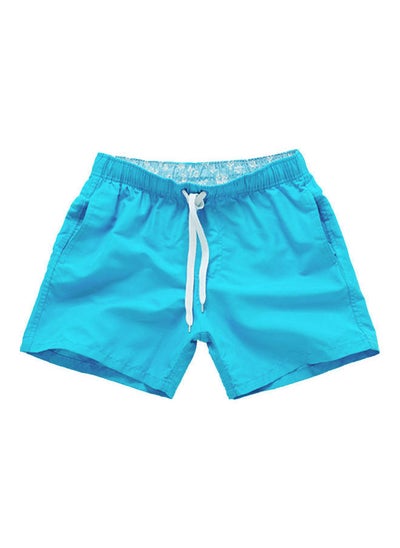 Buy Summer Drawstring Beach Shorts Sky Blue in UAE