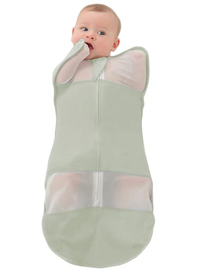 Buy Baby Sleep Sack, Newborn Transitional Swaddle Sack, Arms Up Swaddle, 1.0 Tog Organic Cotton 2 Way Zipper, for Newborn Infant Boy Girl (Green, Size M, 3-6 Months) in UAE