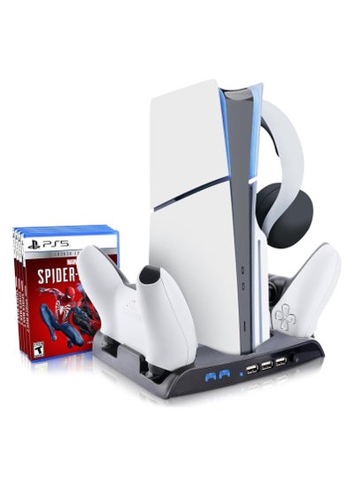 Buy PS5 Slim Cooling Stand with Controller Charging Station (Black) in UAE