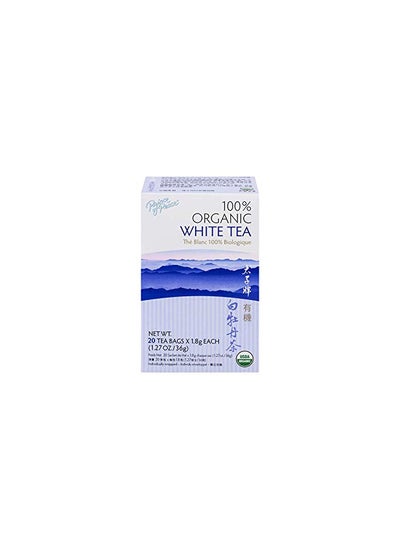 اشتري Prince of Peace Organic White Tea, 20 Tea Bags 100% Organic White Tea Unsweetened White Tea Lower Caffeine Alternative to Coffee Herbal Health Benefits في الامارات