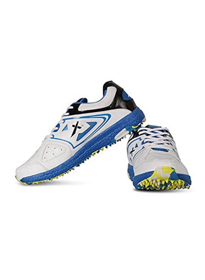 Buy CKT-100 Cricket Shoes for Men's (White/Blue, 11 UK) | Faux Leather in Saudi Arabia