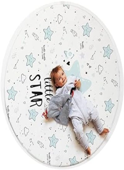 Buy Mamas Gift Little Star Play Mat, 140 cm Diameter, White/Blue in Egypt