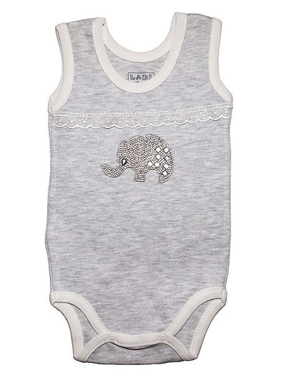 Buy Baby Sleeveless Bodysuit for Baby Boy Grey Colour in UAE