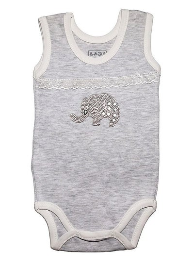 Buy Baby Sleeveless Bodysuit for Baby Boy Grey Colour in UAE