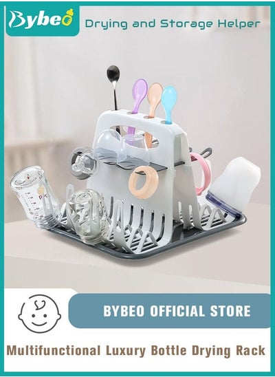 Buy Baby Bottle Drying Rack, Deluxe Dry Station Essential Home Item, Holds Up To 8 Large Bottles, Accommodates Many Feeding Accessories and Teething Toys in UAE