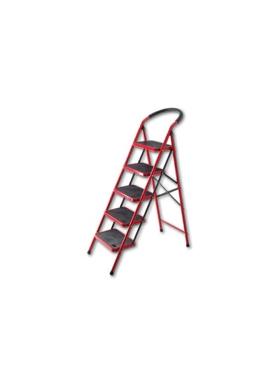 اشتري Steel Ladder 1105A - Lightweight Ladder for Home, Office & Outdoor Use | 5 Steps Folding Ladder with Anti-Slip Design | Heavy-Duty Multi-Use Ladder | 1.5 Meter في الامارات