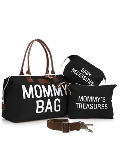 Buy Diaper Bag Tote with 3 Organizers Multifunctional Large Mommy Bag for Hospital & Baby Diaper Travel Bag for Baby Care in UAE