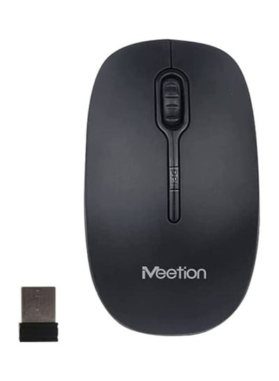 اشتري ماوس USB لاسلكي من Meetion R545 مزود بضوء LED للتحكم في DPI للكمبيوتر والكمبيوتر المحمول - أسود في مصر