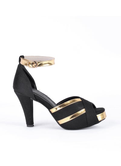 Buy Sandal Heel Suede Material SN-611 - Black in Egypt