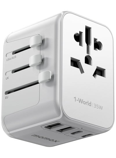 Buy Momax Travel Adapter Charger PD 5 Ports 35W - White in Saudi Arabia