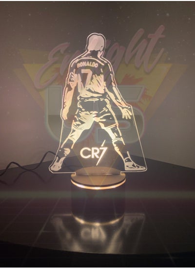 اشتري Anime Football Player 3D Lamp Anime Light Touch and Remote Model Ronaldo 7 CR7 في الامارات