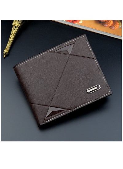 Buy Men's Leather Wallet Pockets ID Credit Card Holder Clutch Bifold Purse in Saudi Arabia