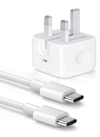 اشتري 20W Charger And Plug With 6.6Ft Fast Usb-C Charging Cable Replacement Compatible For Pixel 5 في الامارات