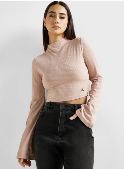 Buy High neck Ribbed top in UAE