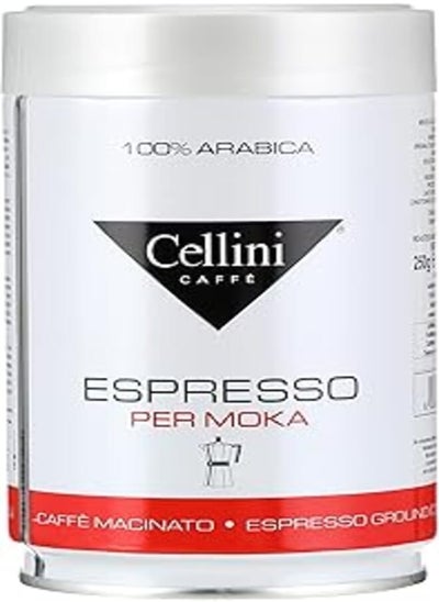 Buy Cellini Ground Coffee 250g Premium Ground Moka Coffee Tin in Egypt