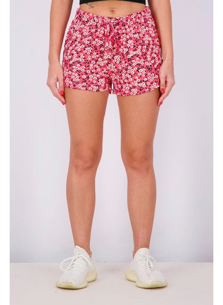 Buy Women Floral Pull On Short, Pink Combo in UAE