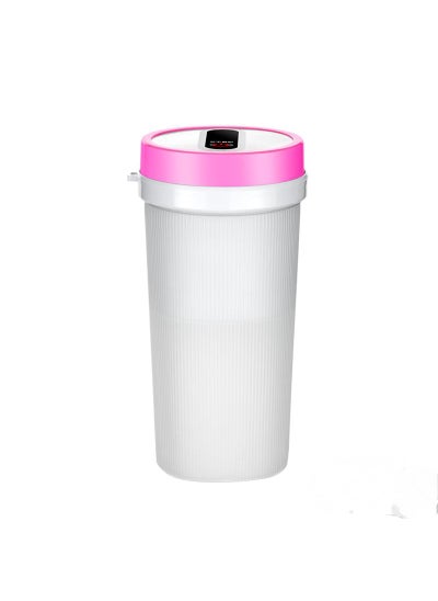 Buy Portable Electric Juicer Cup Outdoor Wireless Fruit Stirring Cup Dark Pink 1300mah in UAE