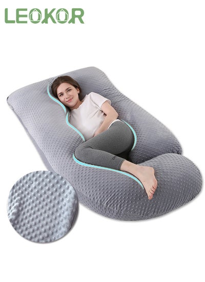 Buy Maternity Pillow, U Shaped Pregnancy Pillow Crystal Velvet with Removable Cover Full Body Pillow Support for Back, Hips, Legs, Belly in Saudi Arabia