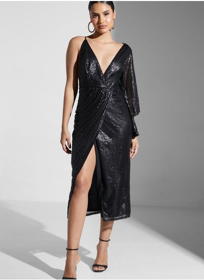 Buy Sequin Wrap Dress in Saudi Arabia