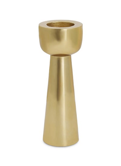 Buy Due Candle Holder, Gold - 6.5x19 cm in UAE