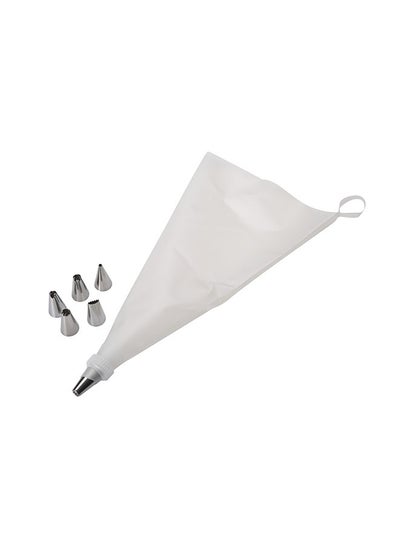 Buy Bake A Wish Silicone Piping Bag Set White 31x17cm in UAE