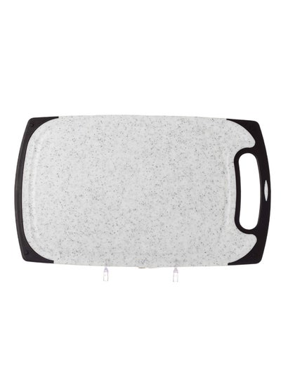 Buy White granite cutting board with black silicone edges 40x25 cms in Saudi Arabia