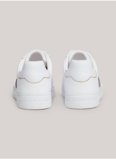 Buy Women's Essential Court Sneakers Low Top - Leather, White in Saudi Arabia