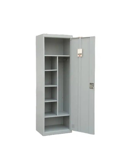 Buy Metal cabinet clothes steel locker cabinet for school single door storage wardrobe locker cupboard shelf in UAE