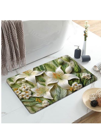 اشتري Bath Floor Mat Super White Roses في مصر