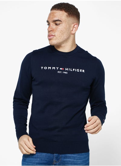 Buy IM TOMMY LOGO CREW NECK SWEATER in UAE