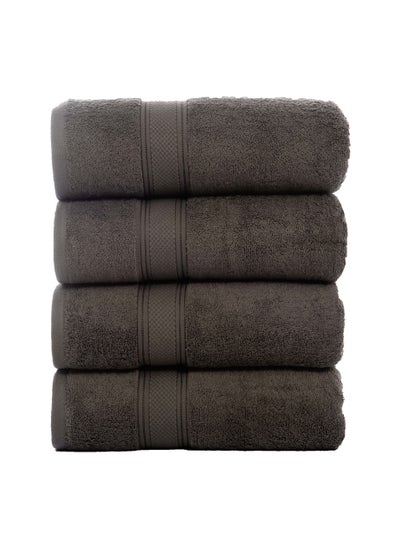 Buy Bliss Casa Cove 100% Cotton Bath Towels (4 Pack, 70 x 140 CM) 500 GSM Cotton Bath Towel Set for Home, Hotels, Pool & Beach in UAE