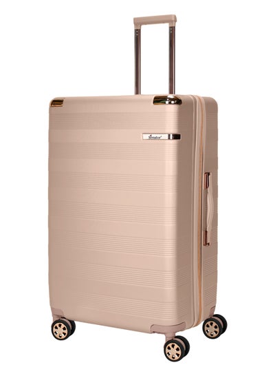 اشتري Hard Case Luggage Trolley For Unisex ABS Lightweight Travel Bag 4 Double Wheeled Suitcase With Built In TSA Type Lock A5125 Milk Pink في الامارات