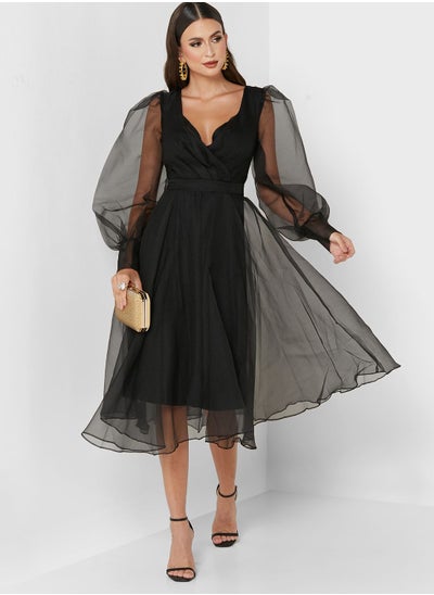 Buy Tulle Plunge Dress in UAE