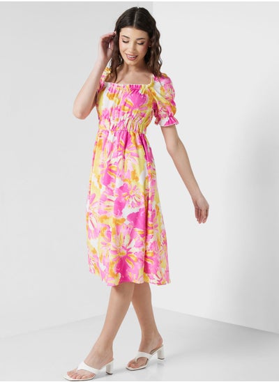 Buy Floral Print Dress in Saudi Arabia