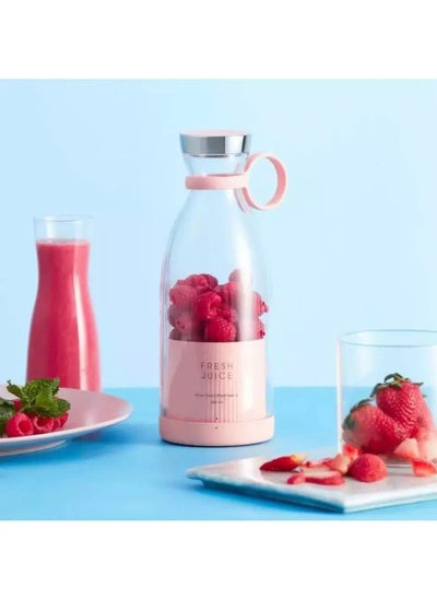 اشتري Personal Blender Portable Electric Juicer Kettle Bottle for Shakes White في الامارات