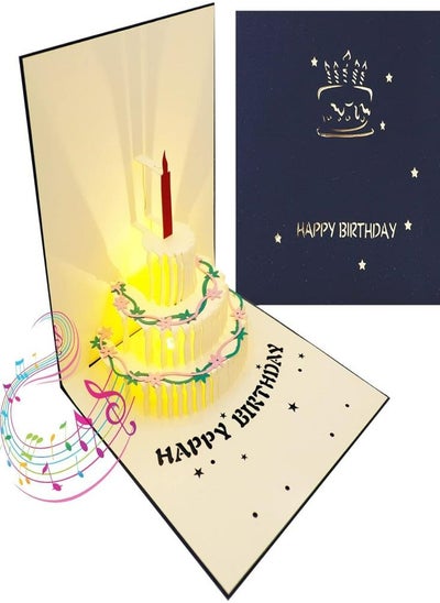 Buy Oasisgalore Auto-Play Music Birthday Gift Card 3D Pop Up Birthday Card in UAE