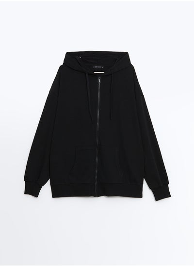 اشتري Hooded Oversized Women's Zip-Up Sweatshirt في مصر