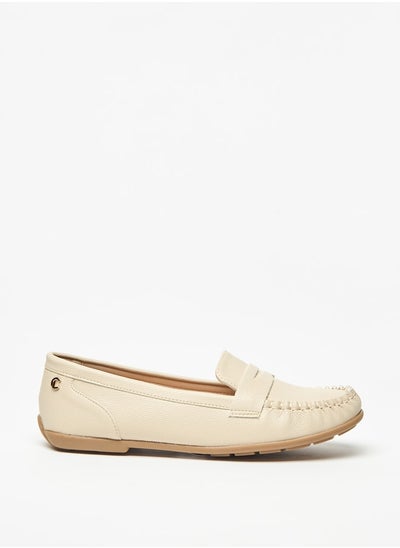 Buy Women's Textured Slip-On Loafers in Saudi Arabia