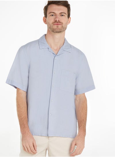 Buy Linen Cuban Regular Fit Shirt in UAE