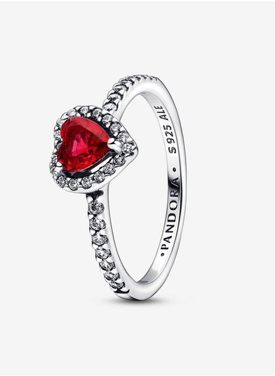 Buy Pandora Timeless Sterling Silver Elevated Red Heart Ring for Women with 198421C02 in UAE