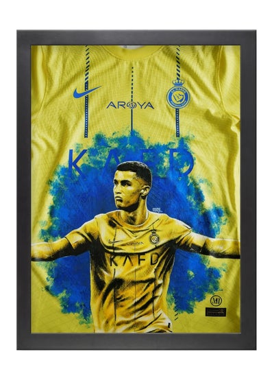 اشتري Cristiano Ronaldo Framed Poster 30x40cm - CR7 -Football Memorabilia, Soccer Collectible, Gift for Fans في الامارات